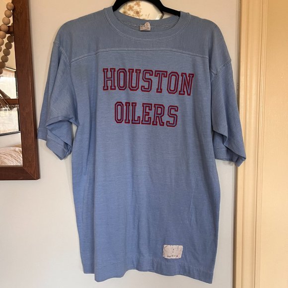 Houston Oilers Men's Blue Short Sleeve Tee - Picture 8 of 11